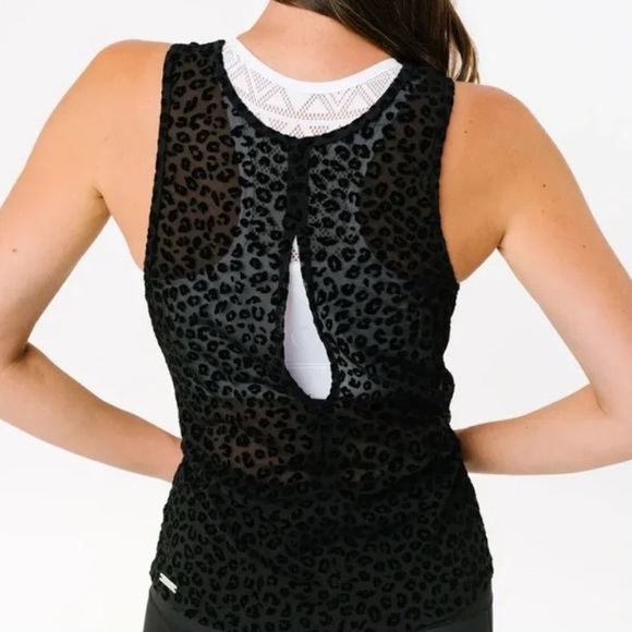 Zyia Sheer Leopard Tank Top - Picture 2 of 12